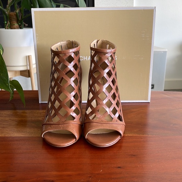 Michael Kors Laser Cut Open Toe Bootie - Picture 2 of 13